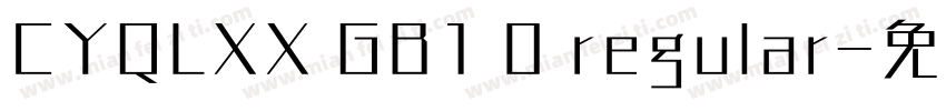 CYQLXX GB1 0 regular字体转换